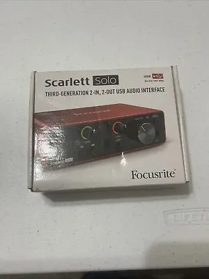 Focusrite Scarlett Solo USB Audio Interface (Gen 3) -Brand NEW • £75.33