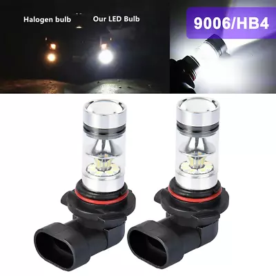 HB4/9006 LED Fog Light Bulbs 160W Driving Lamp Cool White 6000K High Power Lamp • $10.40