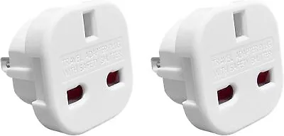 Jsdoin UK To US Plug Adaptor 3 Pin To 2 Pin Flat Travel Adapter For USA Canada M • £7.83