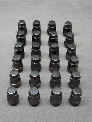 McGard 1/2-20 Thread Cone Seat Bulge Black Lug Nuts 3/4 Hex Set Of 4 Or 24 • $14.99