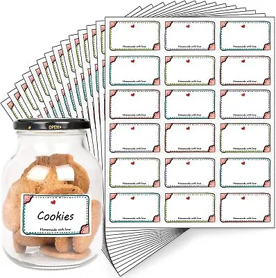 Labels For Jars - Vaktop 540PCS Jar Labels Self Adhesive Jam Jar Labels Writa • £7.31