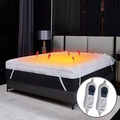 4 Inch Luxury Thick Heated Mattress Topper • £79.99