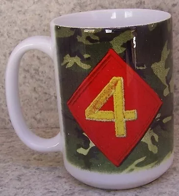 Coffee Mug Military Marine Corps 4th Division NEW 14 Ounce Cup With Gift Box • $29.99