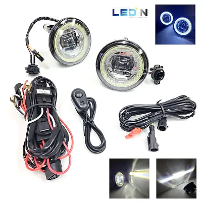 $79.98 • Buy LED Fog Driving Light Kits Halo For 2007-2014 Yukon XL 1500 / 2500 6000K Denali