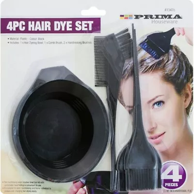 Hair Dye Brush Kit 4 Item Set Of 2x Brushes 1x Brush/Comb & A Mixing Bowl • £5.95