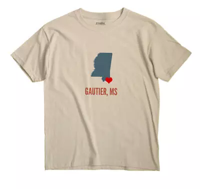 Gautier Mississippi MS T-Shirt HEART • $18.99