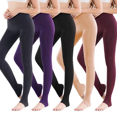 £6.99 • Buy Ladies Warm Winter Thick Fleece Lined Stretchy Thermal Leggings Jeggings Pants~
