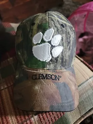 Clemson University Mossy Oak Camo Hat With I-Tach Technology Sunglasses Holder • $9.99