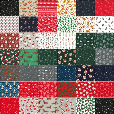 £1.99 • Buy Christmas Polycotton Fabric - Forty One Patterns - Sold Per Metre 112cm Wide.