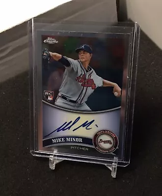 Mike Minor Rookie Autograph 2011 Topps Chrome 217 Atlanta Braves RC • $7