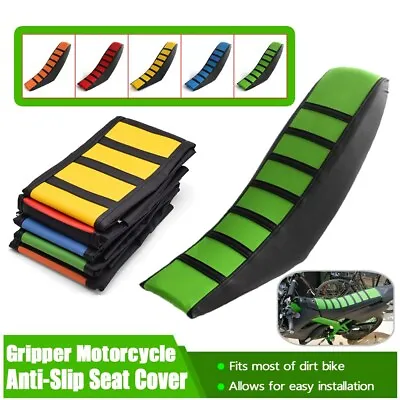 Universal Gripper Soft Motorcycle Anti-Slip Seat Cover For Dirt Bike Rubber US • $12.90