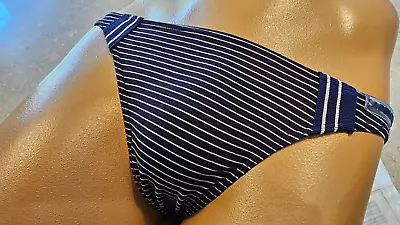 Addicted 2024  Polyester Blend Microfiber Sailor Stripes Bikini Brief Nip 32-34 • £14.99