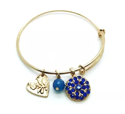 Mariana Calf Bracelet Guardian Angel Blue Austrian Crystals My Treasures Coll. • $78