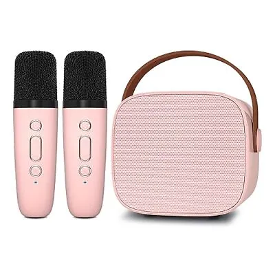 Mini Karaoke Machine For Kidsportable Bluetooth Speaker With 2 Wireless Micropho • $49.33