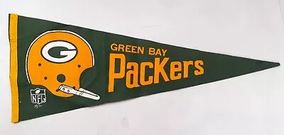 Vintage 1967 Green Bay Packers Felt Pennant Flag Single Bar Helmet 12 X30  NFL • $19.99