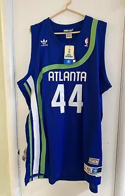 Vintage Reebok Atlanta Hawks Pistol Pete Maravich 44 Swing Man Jersey Men’s XXL • $59.99