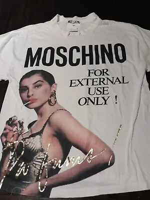 Rare Moschino Couture Vintage Purfume Graphic Tee Shirt 80s  90s Large Designer • $150