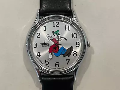 Vintage Disney Lorus Backward Goofy Watch V516-6A00 Silver Tone - EXE - Runs • $84.95