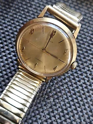 Men's Vintage 1965 Timex Marlin Wind-up Wristwatch Gold Hands & Position Markers • $67