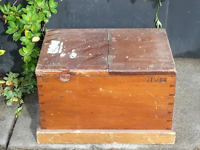 $245 • Buy Antique Australian Cedar Wooden Timber Ballot Voting Box Chest Trunk