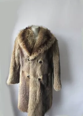 Men's Size 40/42 Raccoon Fur Coat MINT  MAN Real Fur • $325