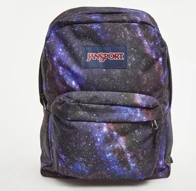New JANSPORT Purple Night Sky Superbreak One Backpack Bag Small Rucksack Cosmos • £19.99