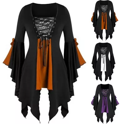 Cosplay Fancy Dress Witch Costume Renaissance Medieval Gothic Dress Halloween • $32.81