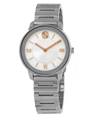 Brand New Movado Bold Women’s Stainless Steel Rose Gold Dial Watch 3600590 • $279.99