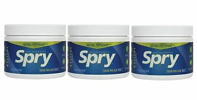3 X Spry Xylitol Chewing Gum Peppermint 100 Pieces Dental Defense 300 Pcs • $58.49