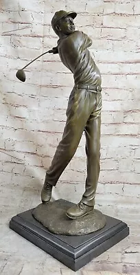 Extra Large Tiger Woods PGA Champion Trophy Bronze Sculpture Marble Base • $299.50