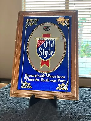 Vintage Old Style Beer Bar Mirror Brewed With Water From When The Earth Was Pure • $38.99