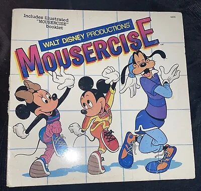 1972 Walt Disney Productions Mousercise With Exercise Book LP Vinyl Record • $12.99