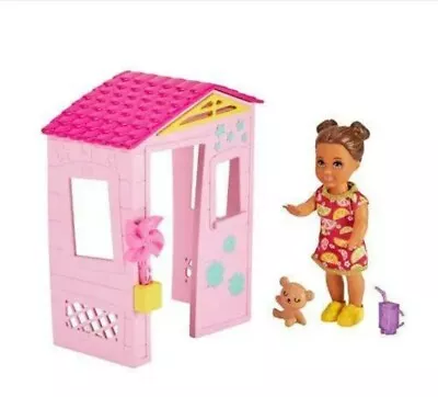 NEW Barbie Skipper Babysitters Inc Toddler Girl Doll And Pink  Playhouse • $15.89