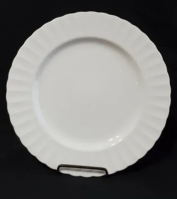 Mikasa Yardley Charger/Chop/Cake Plate White Fluted Rim 12 1/8  Diameter • $39.99