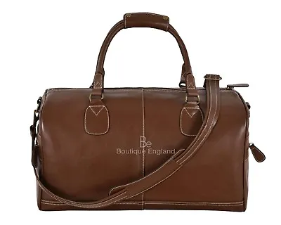 £89.79 • Buy HOLDALL Leather Bag Weekend Bag Duffel Travel Gym Genuine Leather Bag Luggage