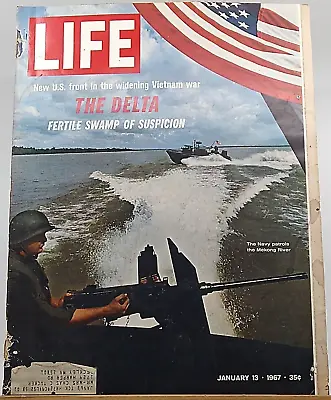 Life Magazine January 13 1967 NFL Superbowl - Vietnam The Delta Mekong River • $12.96