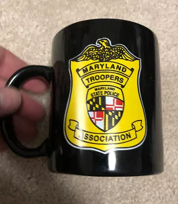 Maryland State Police Troopers Association Coffee Mug 10 Ounce Black Ceramic • $18.99