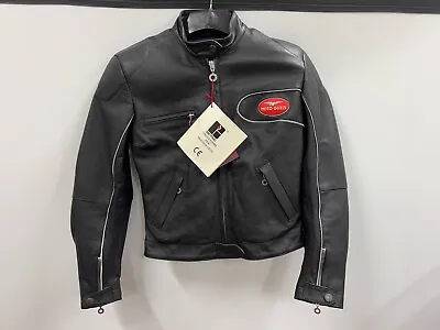 NEW Moto GuzzI Woman's Black Leather Jacket Size Small • $249