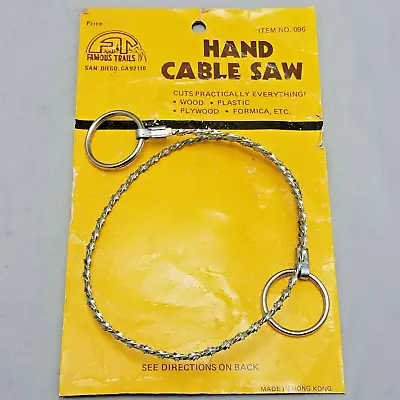 Pocket Hand Steel Wire Cable Saw No. 096 Famous Trails • $9.99