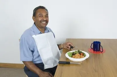 £9.75 • Buy Disposable Adult Bibs For Eating Dining, Dental With Front Pocket