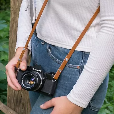 £33.95 • Buy 1901 'Eggleston' CUSTOM LENGTH Leather Camera Strap