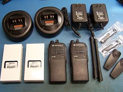 2  Motorola HT750 VHF 136-174MHz 16 Channel AAH25KDC9AA3AN Mint Tested • $499.90