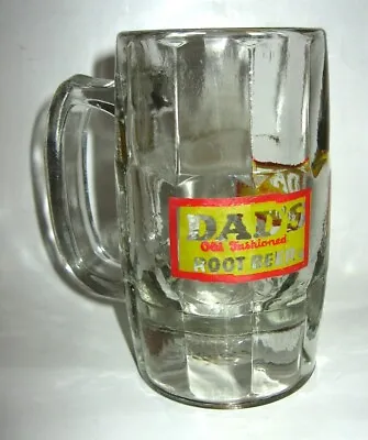 VTG Dad's Old Fashioned Root Beer Glass Mug Painted 2-Color Logo • $19.99