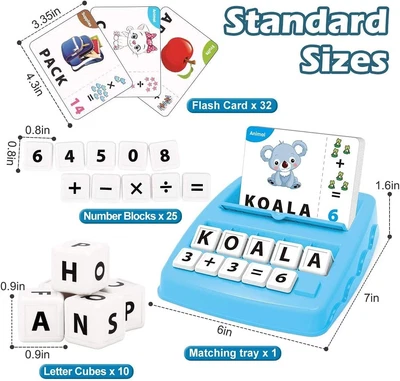 $24.74 • Buy KaeKid Kids Learning Toys For 3 4 5 6 7 8 Year Old's Matching Letter Blue AU