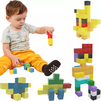 Intock  Minecraft  Autism Sensory Magnetic Building Toys For Kids 100 Pcs Set • $69.99