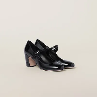 MIU MIU Patent Leather Pumps In Black New Sz 38 EU 8 US • $699