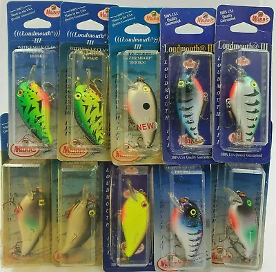 Vtg New Mann's Loudmouth III Shallow 2  Crankbait 1/4 Oz Depth 2 To 4 Feet USA • $9.99