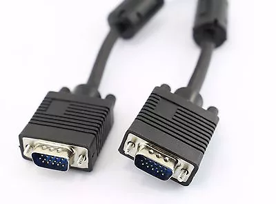 50cm VGA Monitor Cable Male To Male Connection - Connect Laptop PC To TV Video • £5.59