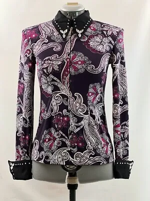 Medium Western Show Pleasure Rail Shirt Jacket Clothes Showmanship Horsemanship • $79.98