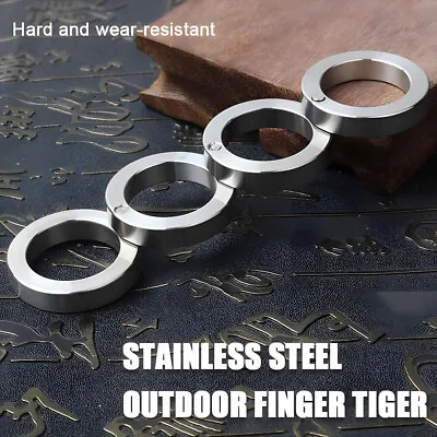 4x Stainless Steel Outdoor Rotatable Folding Ring Clasp Ring For Hiking Men Hot • $9.85
